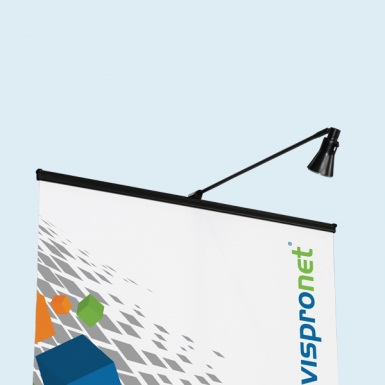 Tradeshow Display Light Black Roll Up Banner Stand Light LED