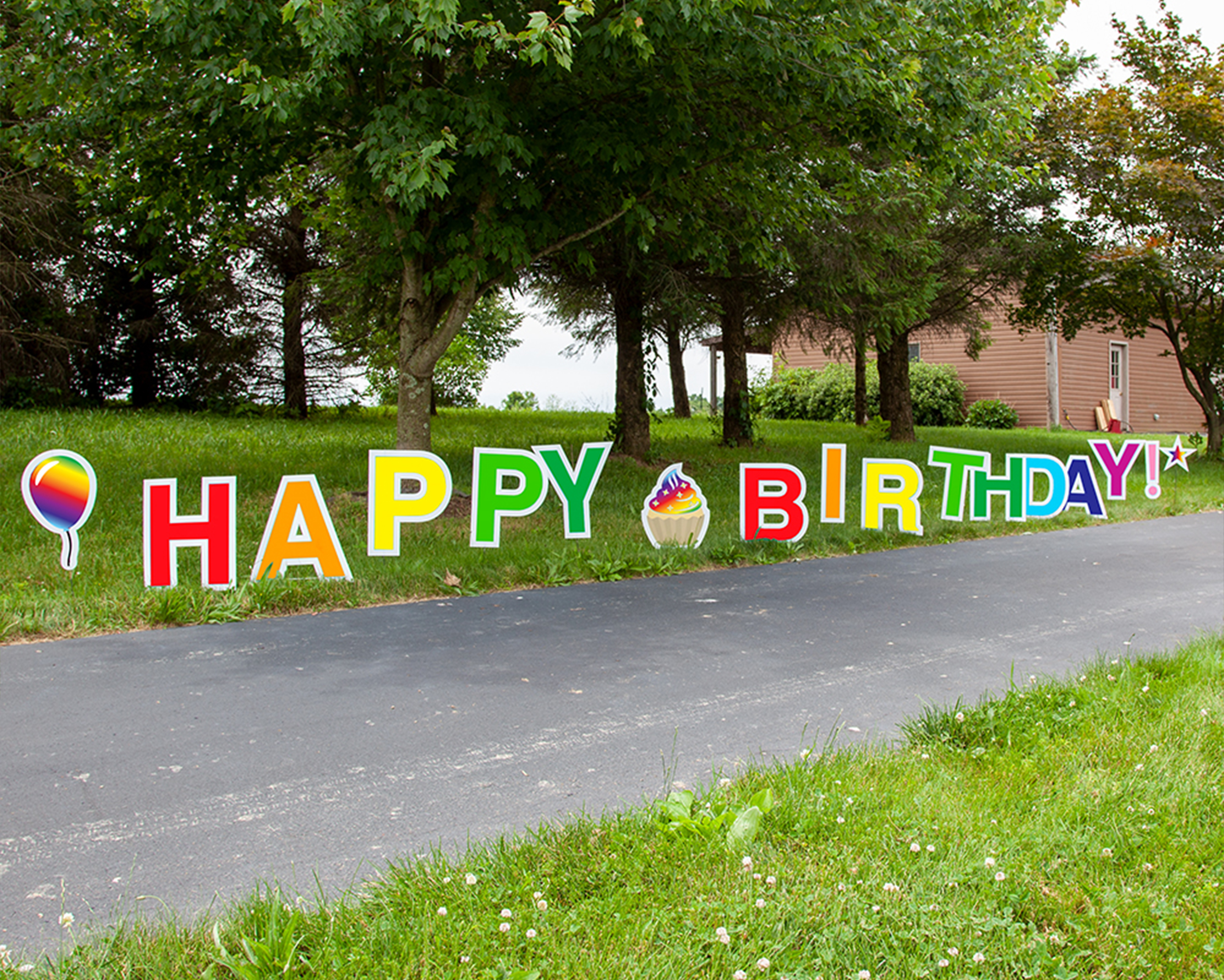 Happy Birthday Yard Letters Set