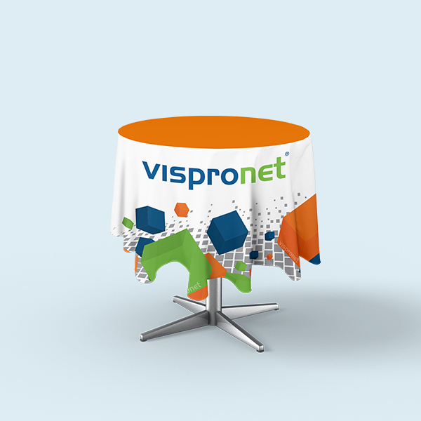 Round Table Throw with Full Print Trade Show Table Cover