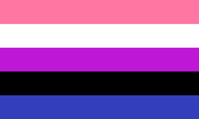 pink white black gay flag